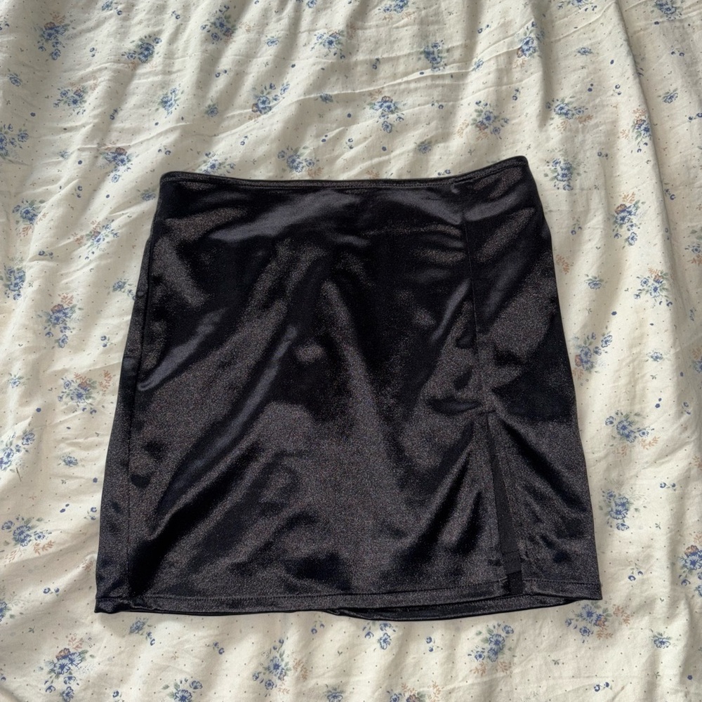 Silky Black Skirt